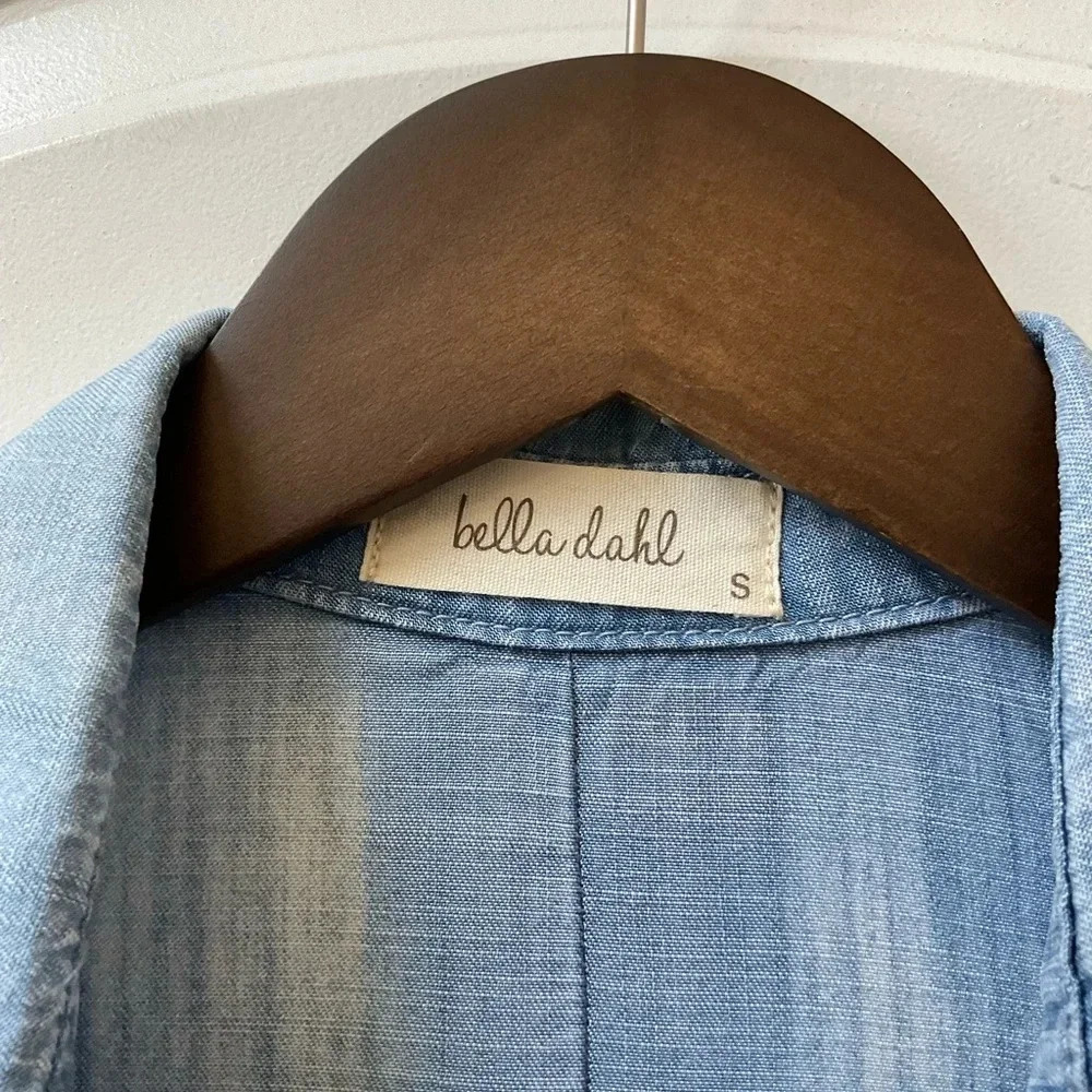 Bella Dahl Split Back Button Down - Ombre Wash - image 5